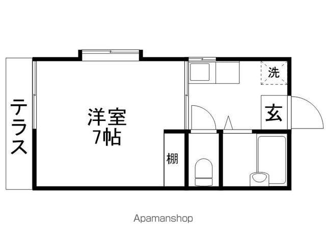 メゾンド池亀弐番館(1K/1階)の間取り写真