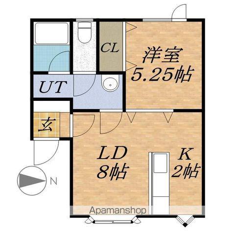 CASTLE M・KⅡ(1LDK/2階)の間取り写真