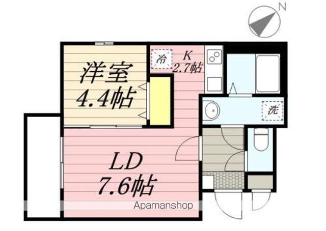 FLORA(1LDK/2階)の間取り写真