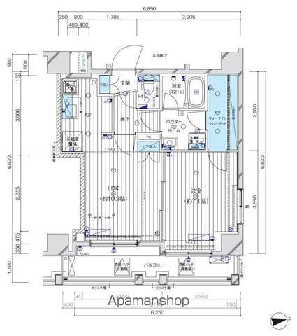 メインステージ八広(1LDK/7階)の間取り写真