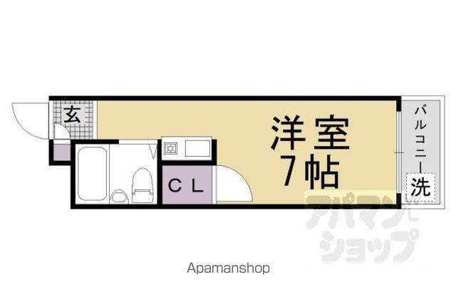 エスタシオン(1K/2階)の間取り写真