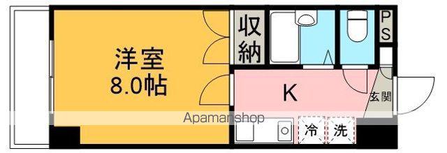 アンシャンテ坂戸(1K/1階)の間取り写真