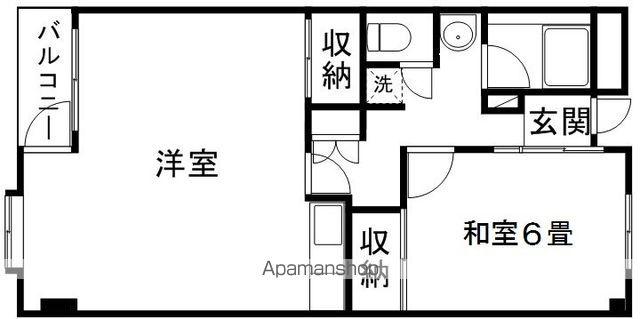 光ハイツ(2DK/3階)の間取り写真