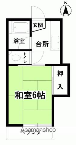 コーポ千寿Ⅰ(1K/2階)の間取り写真