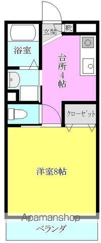 スカイコート睦王(1K/2階)の間取り写真