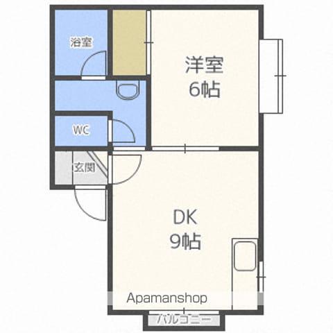ジェーハイツ札幌東(1LDK/2階)の間取り写真