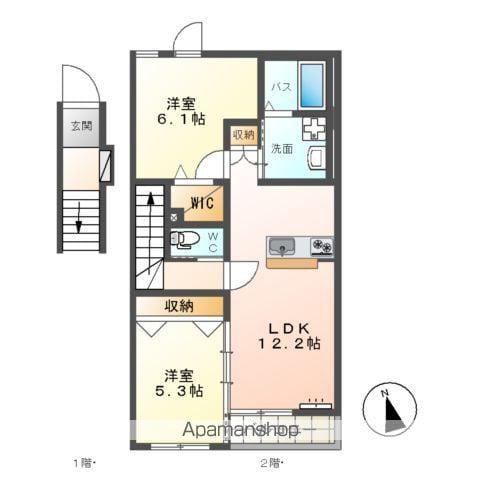 サニーコート(2LDK/2階)の間取り写真