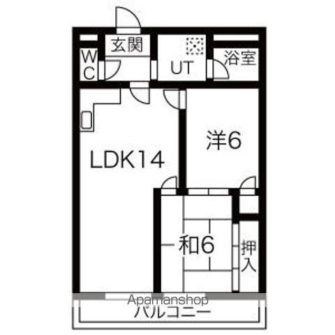 スカイメゾン(2LDK/7階)の間取り写真
