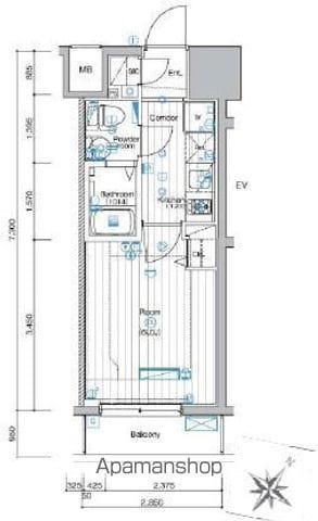 SYNEX横濱阪東橋(1K/5階)の間取り写真