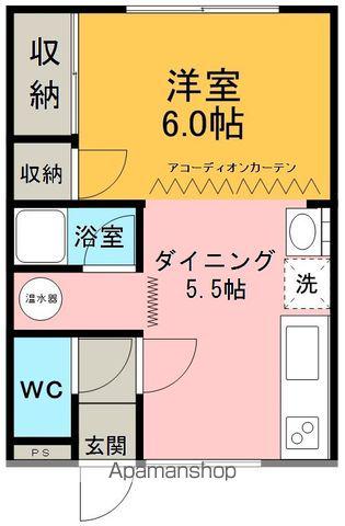 緑ヶ丘ハイツ(1DK/1階)の間取り写真