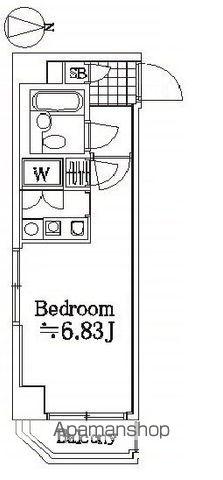 ワコーレ亀有Ⅱ(1K/4階)の間取り写真
