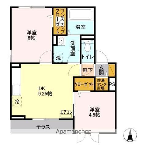 オルフェーヴルA(2DK/1階)の間取り写真