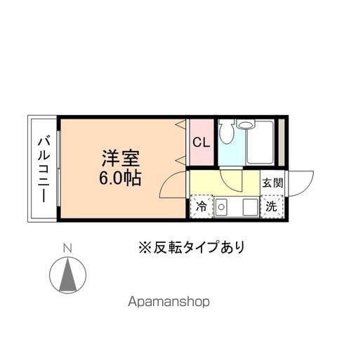 ハイツ南田町(1K/2階)の間取り写真