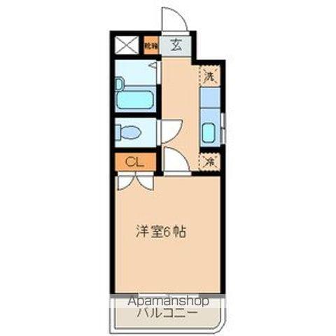 ルネ南常盤台(1K/1階)の間取り写真