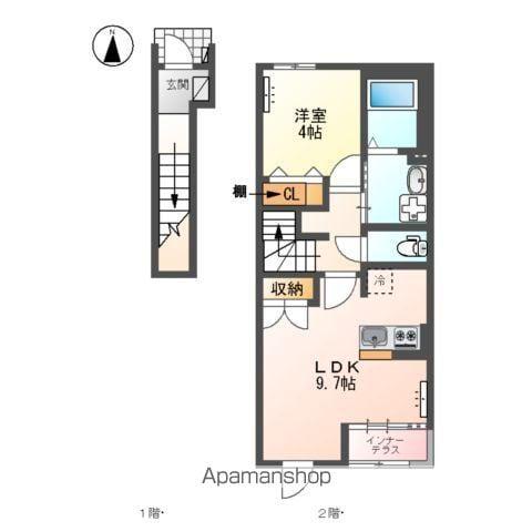 プレミアムMINI(1LDK/2階)の間取り写真
