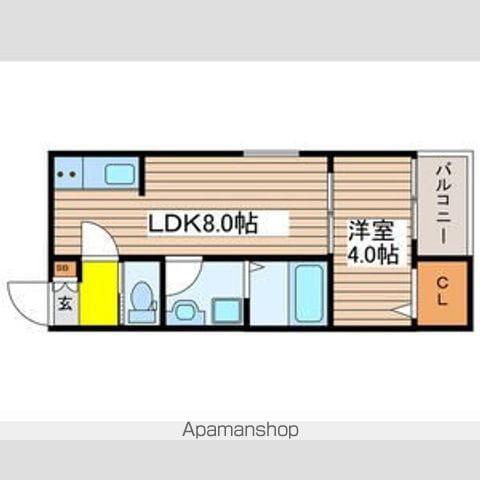モンヴィーニュ熱田神宮(1LDK/1階)の間取り写真