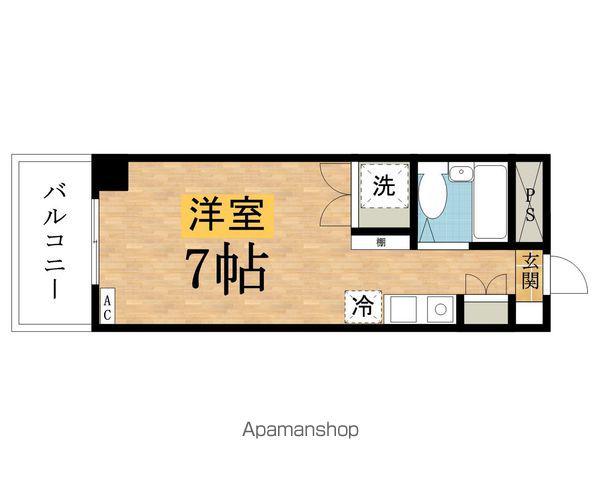 第1橋本ビル(ワンルーム/3階)の間取り写真