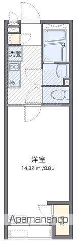 ミランダイーゼル(1K/1階)の間取り写真