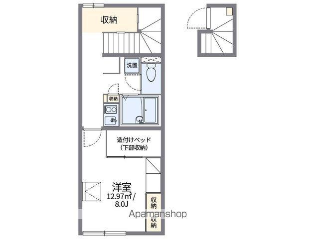 レオパレスリーベガルテン(1K/2階)の間取り写真