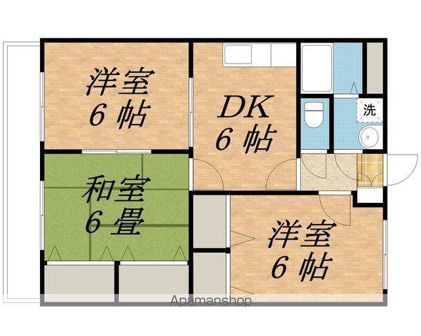 ビアンロジュマン(3DK/3階)の間取り写真