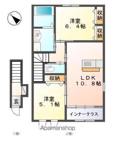 サニーコート(2LDK/2階)の間取り写真