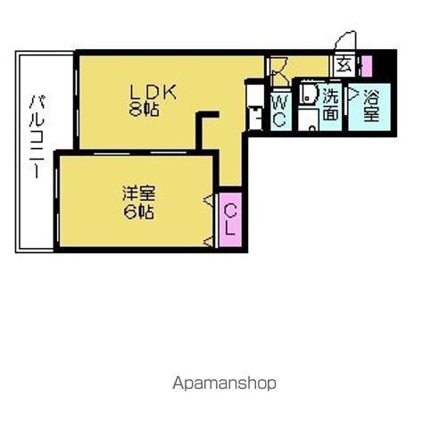 サンヒルズ覚王山(1LDK/1階)の間取り写真