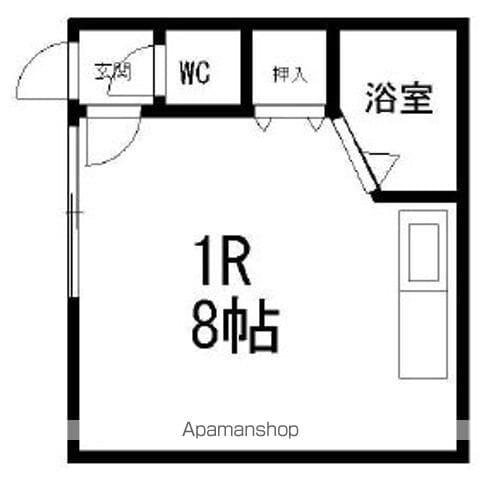 パレスふじい宅建(ワンルーム/2階)の間取り写真