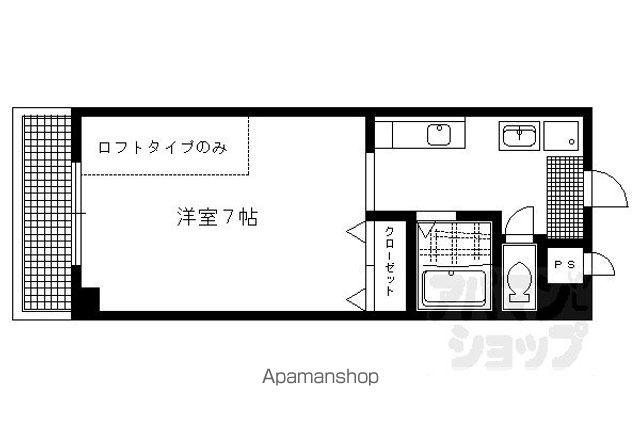 ノースポイントM(1K/3階)の間取り写真
