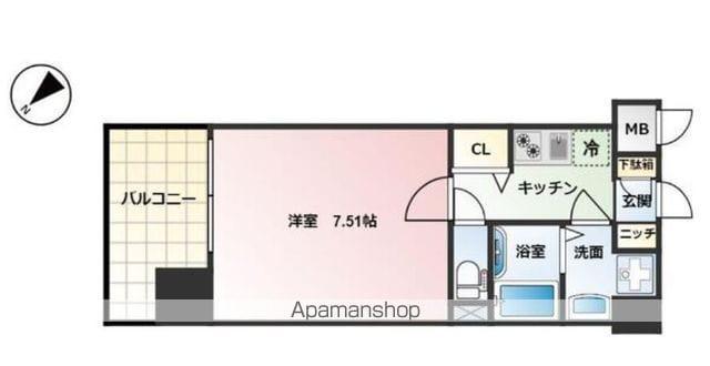 サヴォイ ヴァンヴェール(1K/15階)の間取り写真