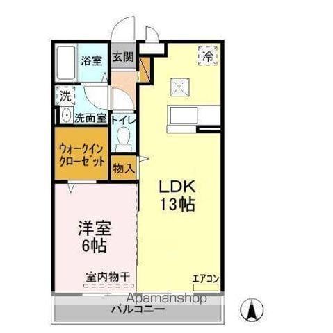 LARCHE (1LDK/1階)の間取り写真