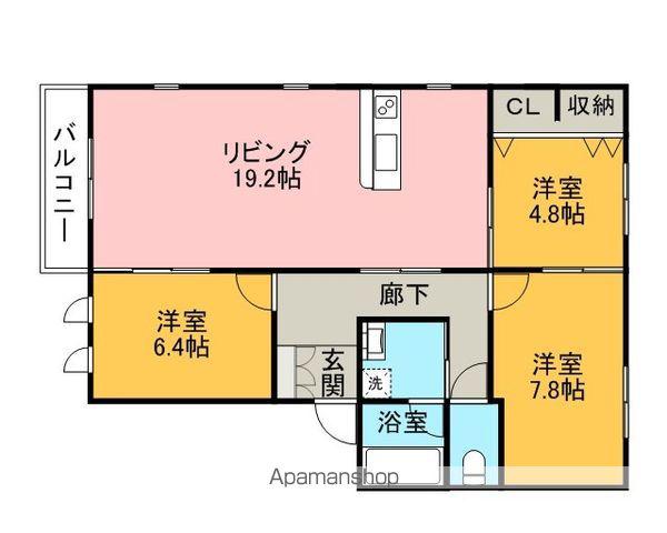 パステール・K(3LDK/2階)の間取り写真