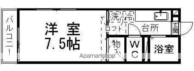 ティエラカルコス(1K/1階)の間取り写真