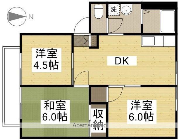 ファミール宮川A(3DK/2階)の間取り写真
