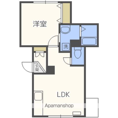 井上マンションNO3(1DK/2階)の間取り写真