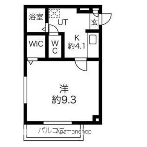 メゾンベール大松(1K/1階)の間取り写真