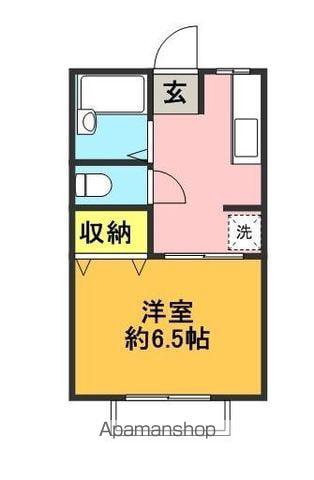 C/HリーベンハイツⅡ(1K/2階)の間取り写真