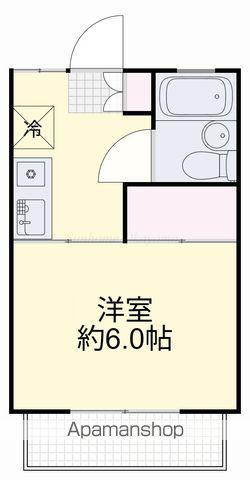 アルファ清心町(1K/2階)の間取り写真