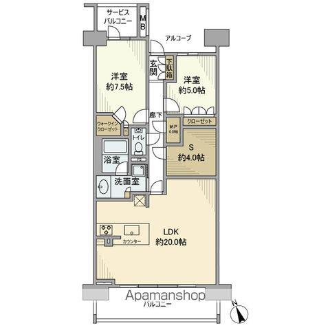 キャパシティ(2SLDK/9階)の間取り写真