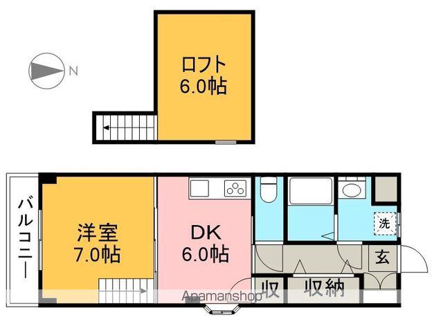 グレイス天王(1DK/4階)の間取り写真