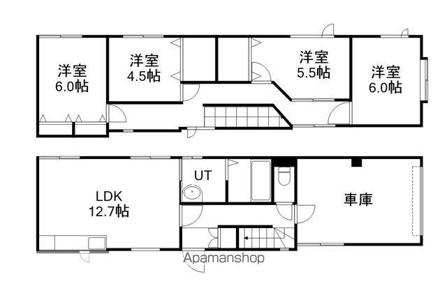 札幌市南北線 澄川駅 徒歩6分 2階建 築46年(4LDK)の間取り写真