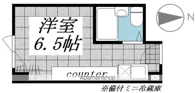 ウエストインパート18(ワンルーム/2階)の間取り写真