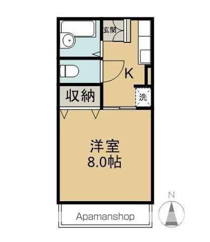 シティハイム今井(1K/2階)の間取り写真