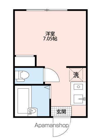 デュオメゾン横濱石川町 ウエスト(ワンルーム/1階)の間取り写真