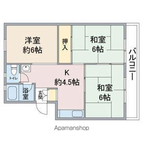 第2大幸ハイツ(3DK/2階)の間取り写真