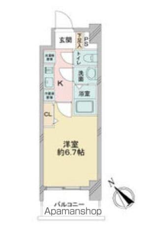 アステリ鶴舞エーナ(1K/7階)の間取り写真