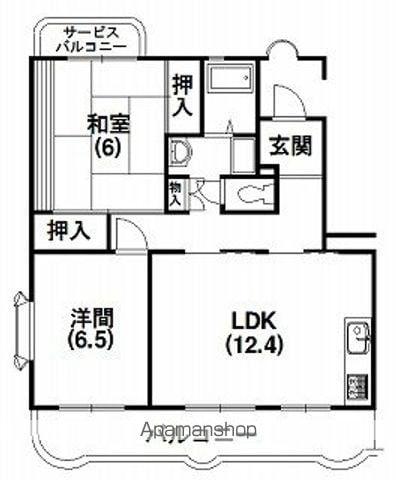 カーサフォルテ(2LDK/2階)の間取り写真
