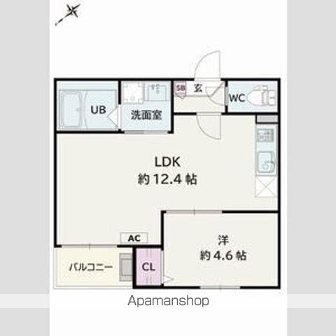 JACK YAWATAⅣ(1LDK/1階)の間取り写真