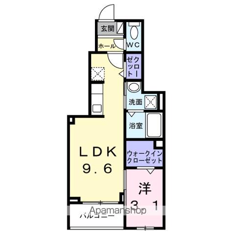 リガーレ シダミ(1LDK/1階)の間取り写真