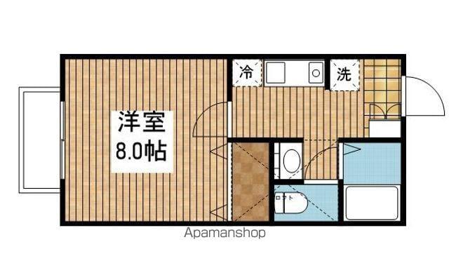 メゾン・ド・フレールS棟(1K/2階)の間取り写真