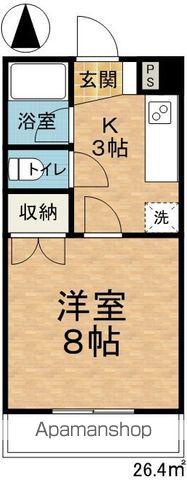 ハイツリファイン(1K/1階)の間取り写真